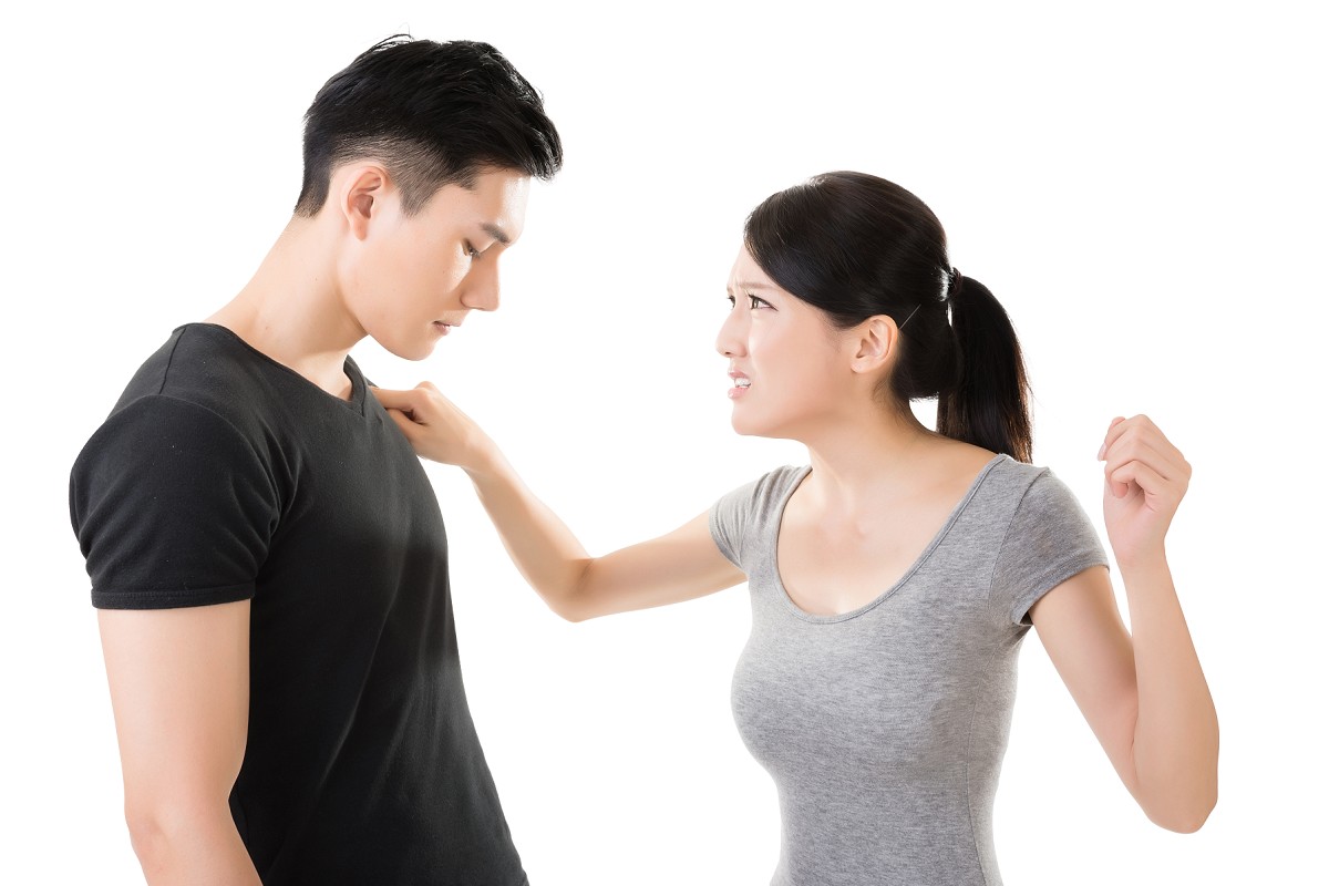 女生對男生生氣